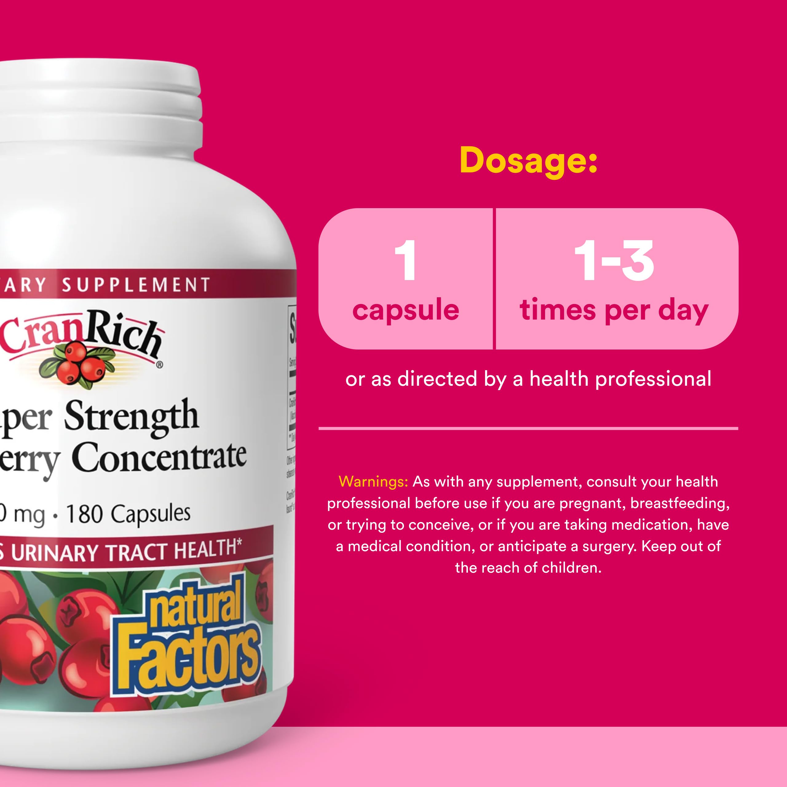 CranRich Cranberry Concentrate Supplement for Urinary Health

