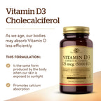 Solgar Vitamin D3 125 mcg (5000 IU) Immune Support

