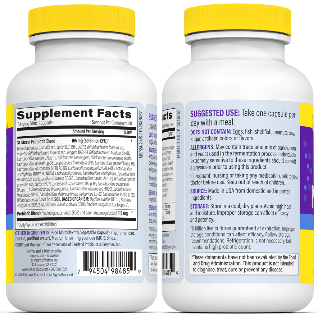 InnovixLabs Probiotics for Gut Health & Immunity

