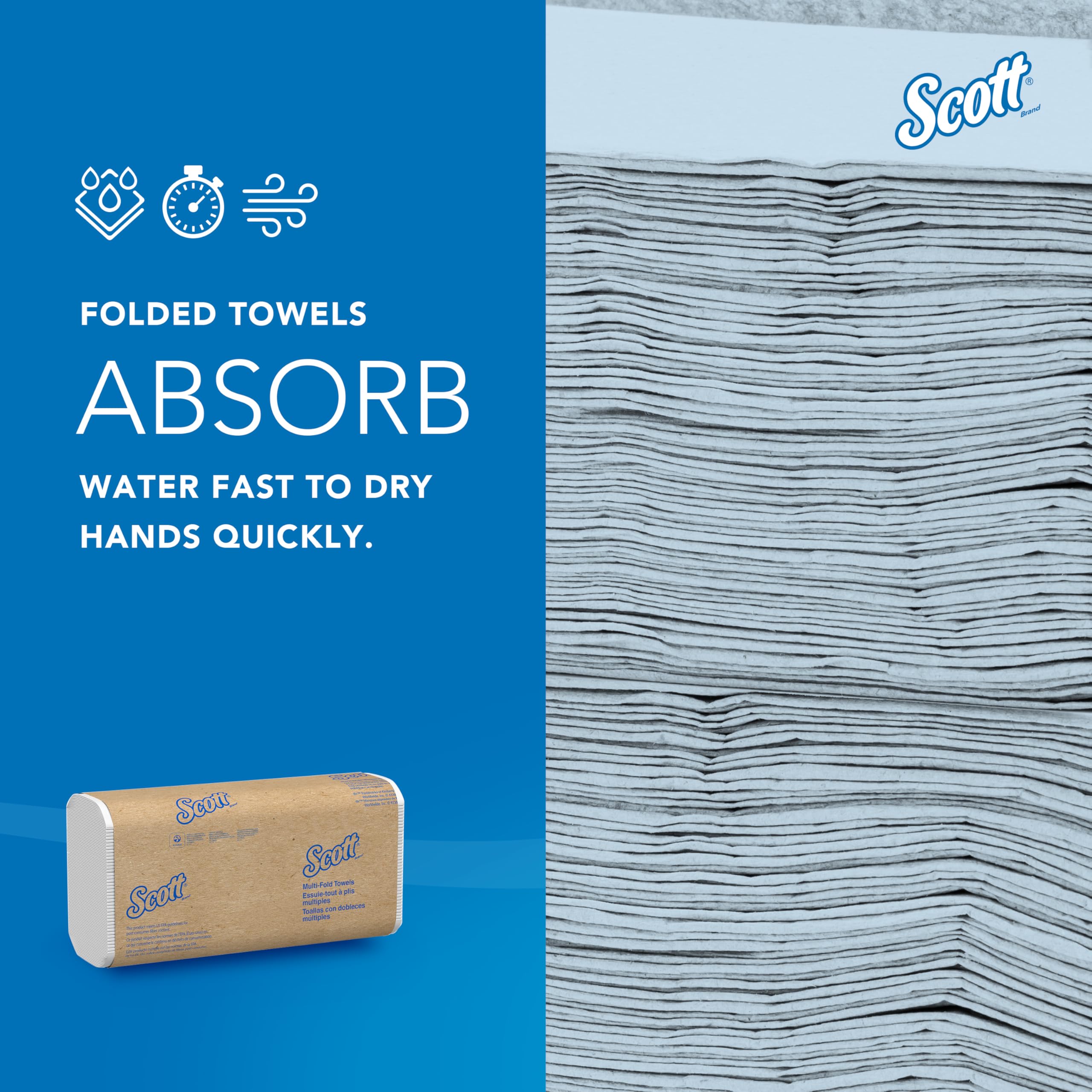 Scott Universal Multifold Paper Towels | Dispenser Compatible

