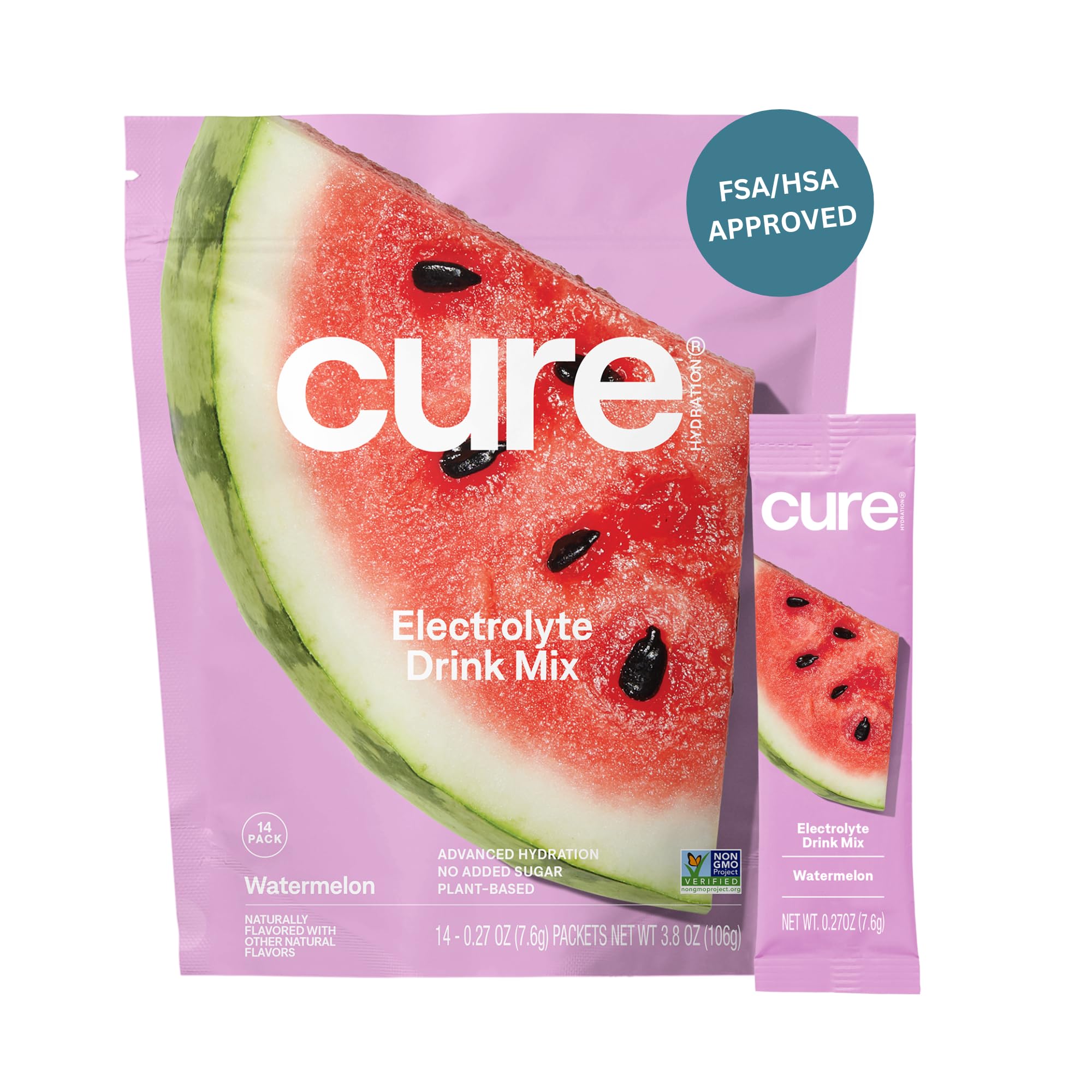 Cure Hydration Plant-Based Electrolyte Drink Mix - No Added Sugar