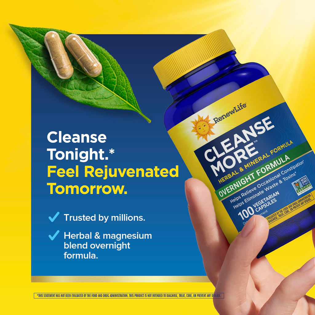 Renew Life Cleanse More Detox Capsules | Herbal Mineral Detox

