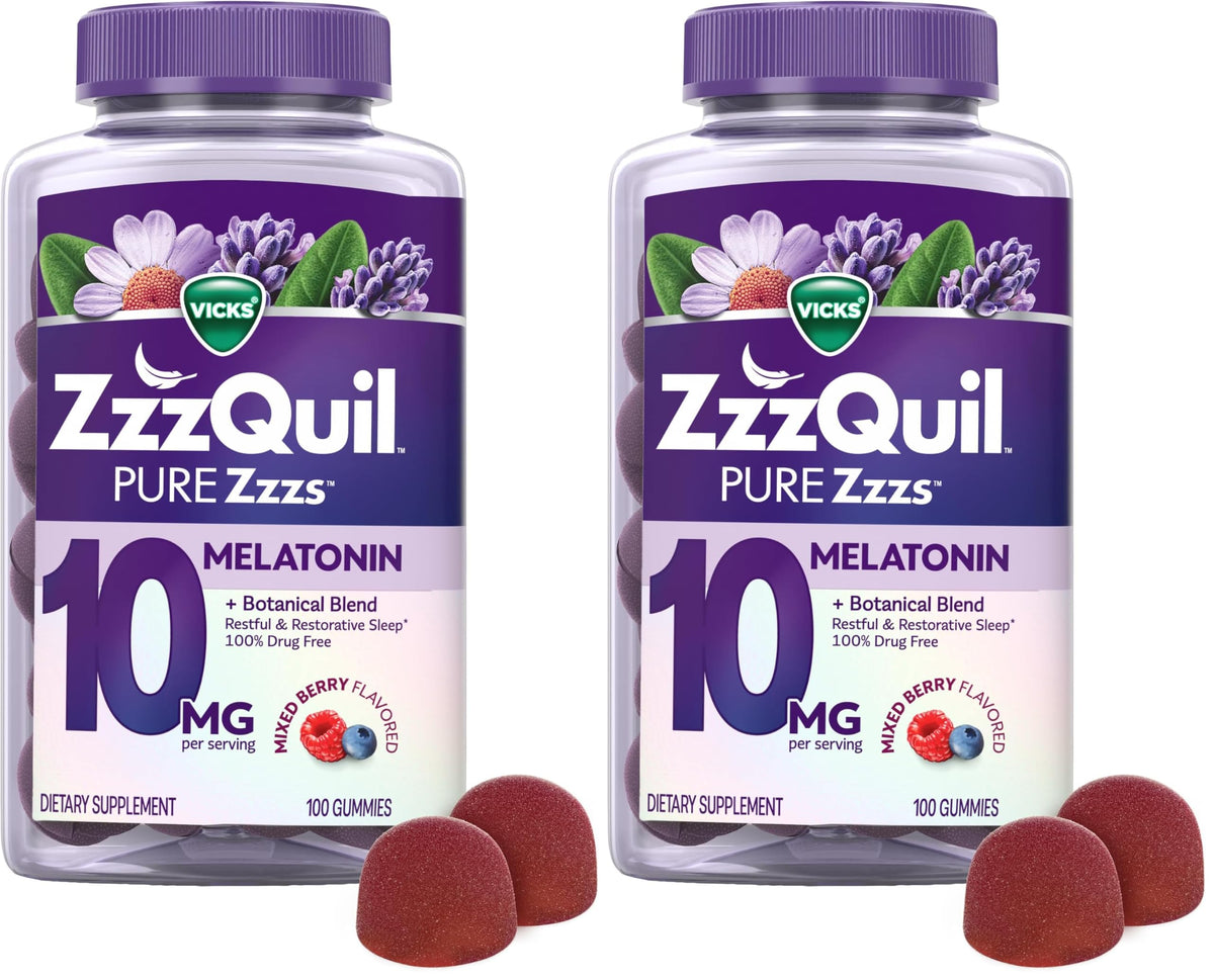 ZzzQuil PURE Zzzs Advanced Melatonin Gummies Berry Chamomile & Lavender