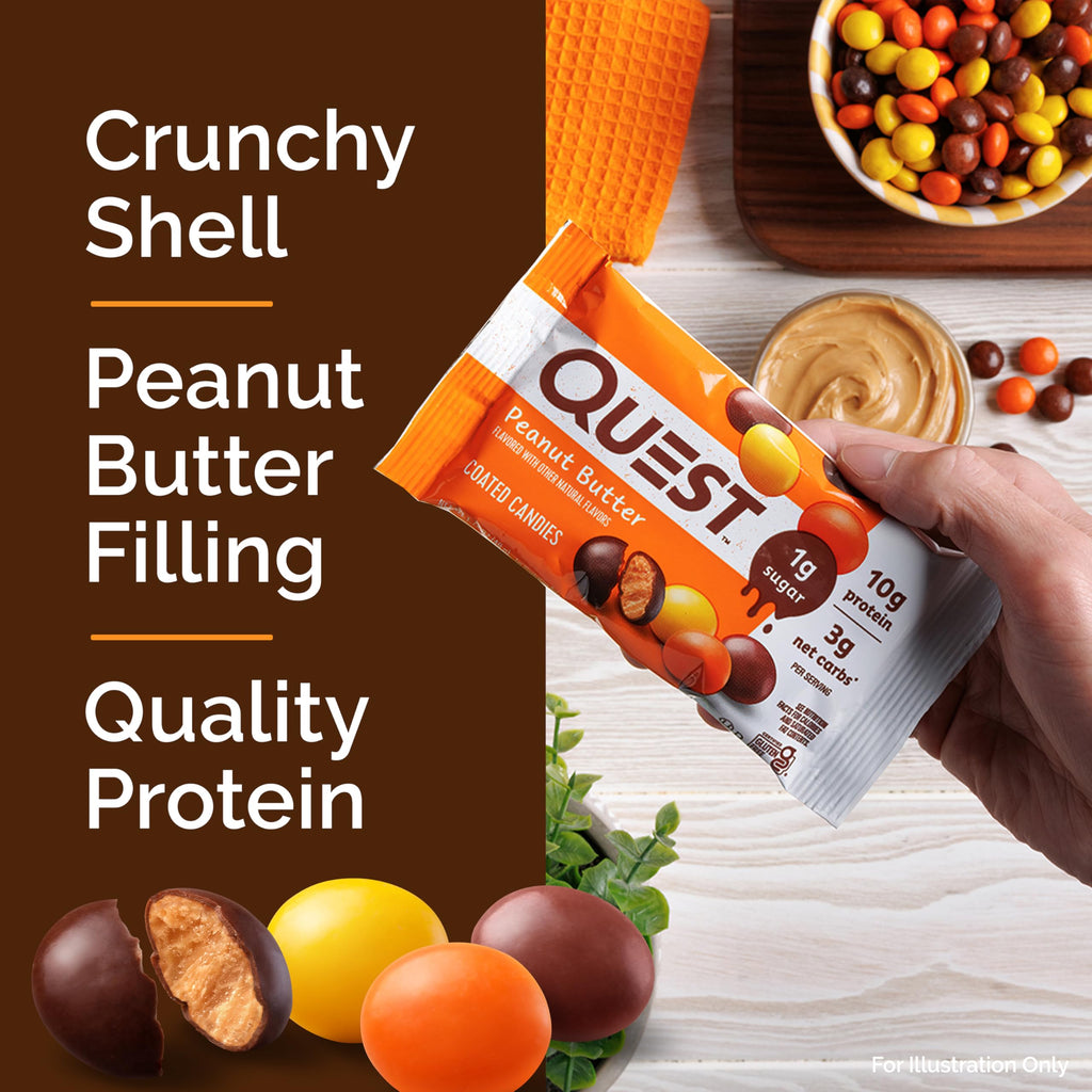 Quest Peanut Butter Coated Candies Gluten Free Keto Snack

