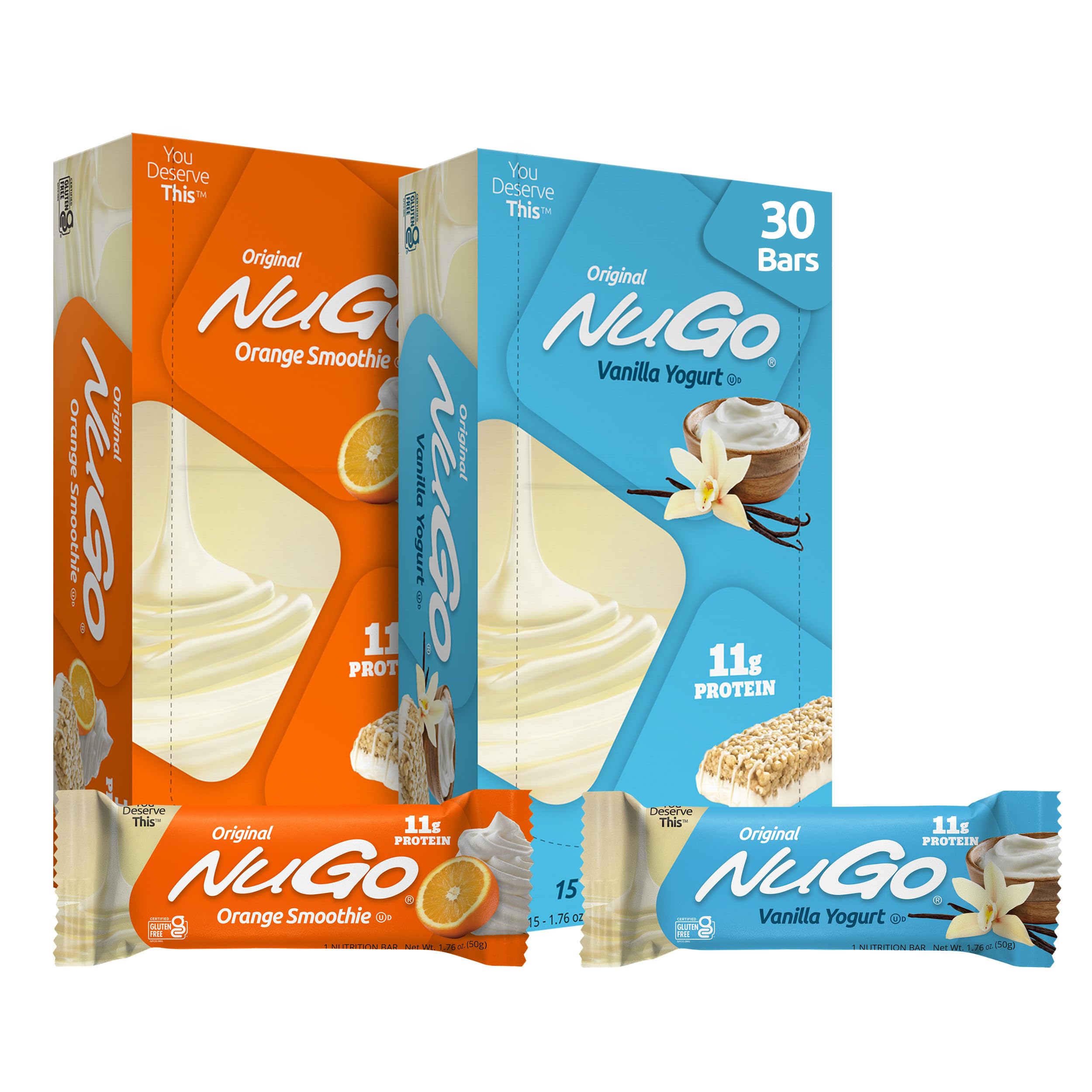 NuGo Original Protein Bar, Gluten Free, Non-GMO