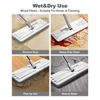 Joymoop Wall Mop and Bucket Set - Flat Floor Cleaning System

