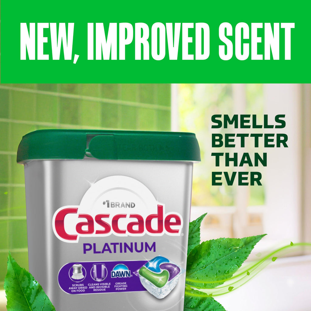 Cascade Platinum Dishwasher Pods – Fresh Scent

