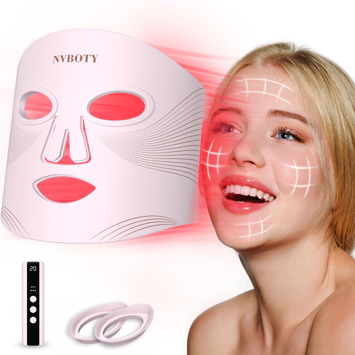 NVBOTY Red Light Therapy Mask for Face