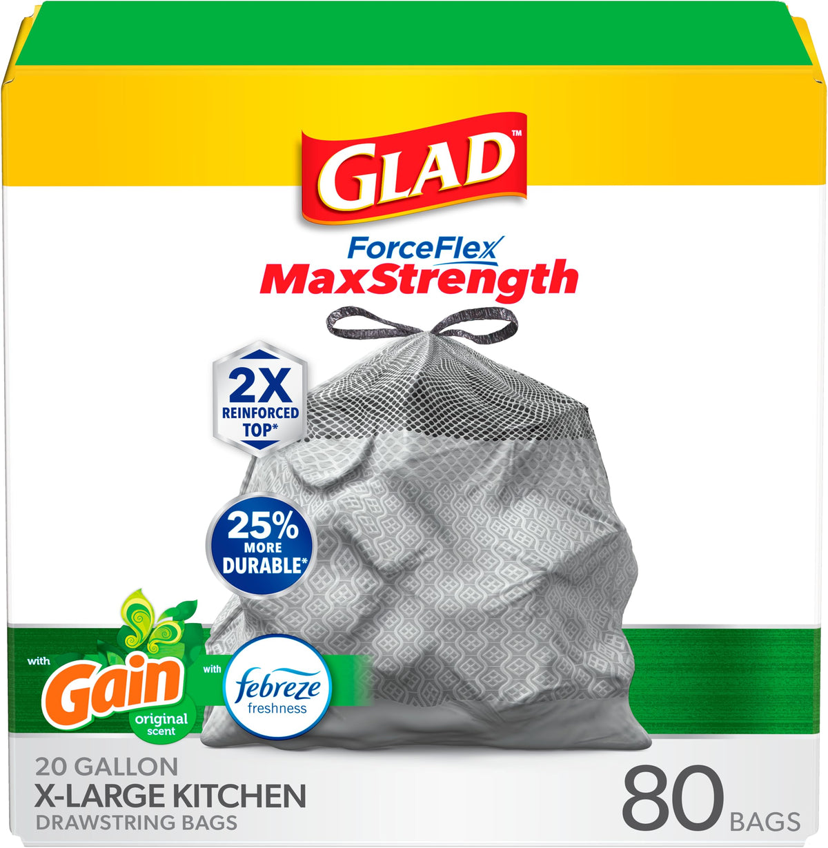 Glad ForceFlex MaxStrength Kitchen Trash Bags