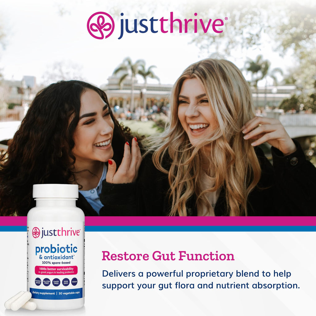 Just Thrive Probiotic & Antioxidant - Spore-Based Support


