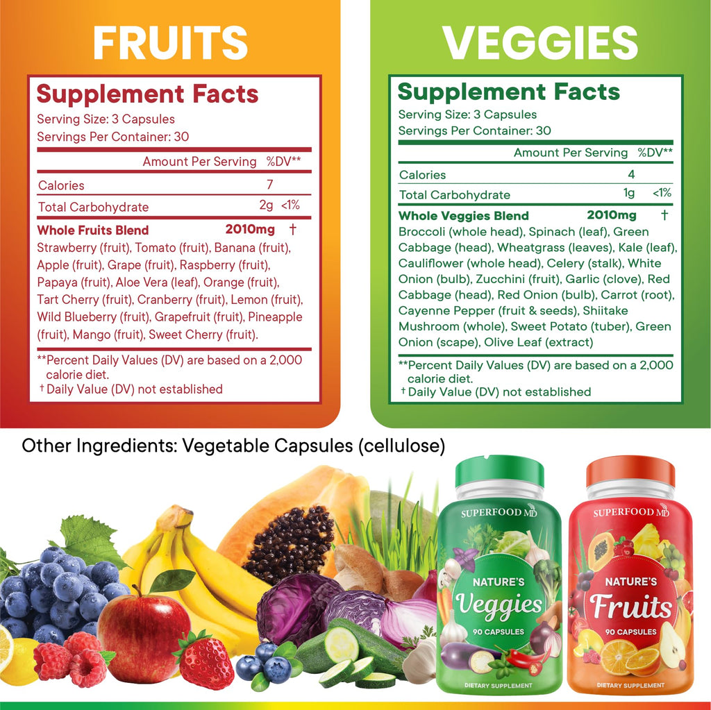 Superfood MD Fruits & Veggies Supplement with Beta Carotene

