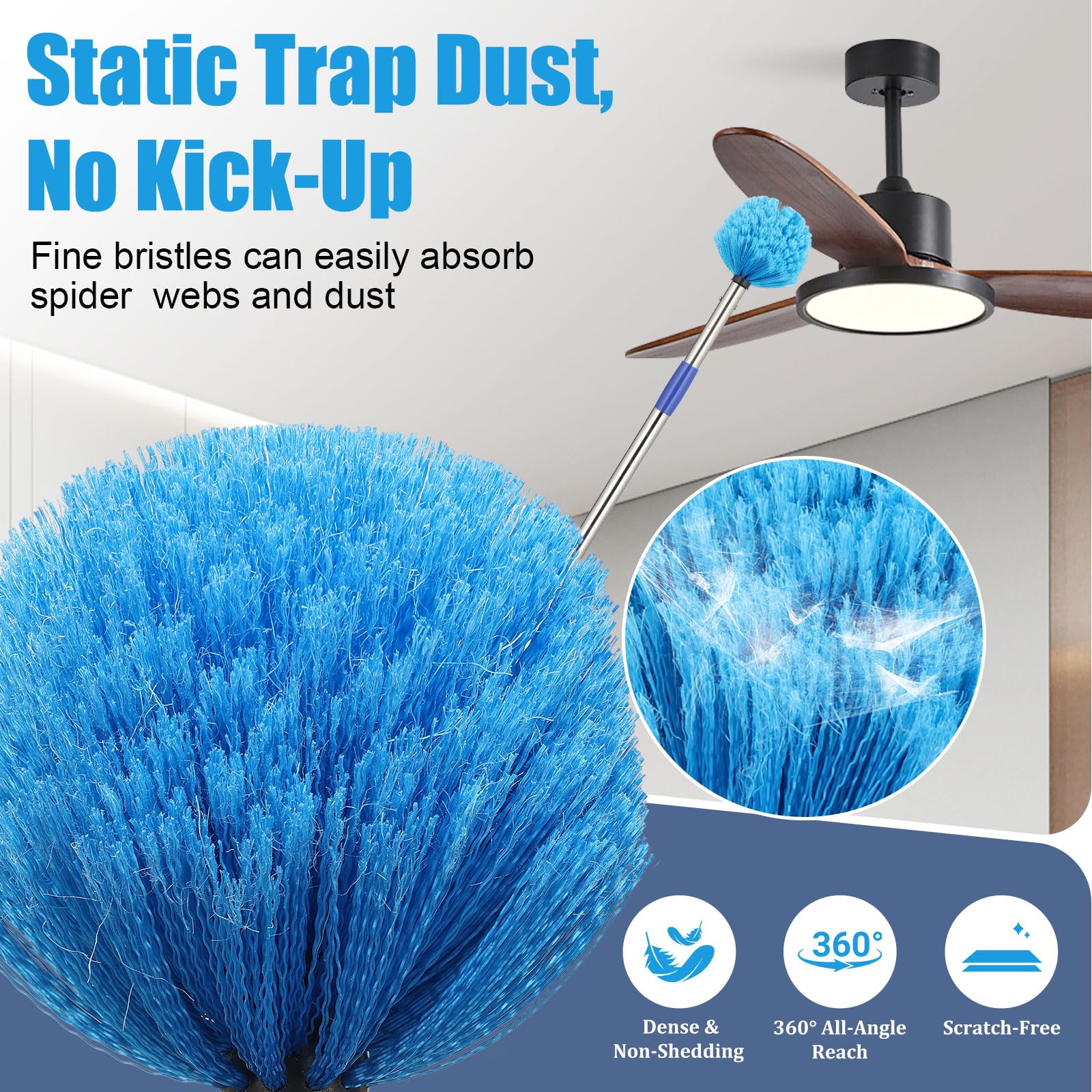 Cobweb Duster with Extendable Pole for High Ceilings

