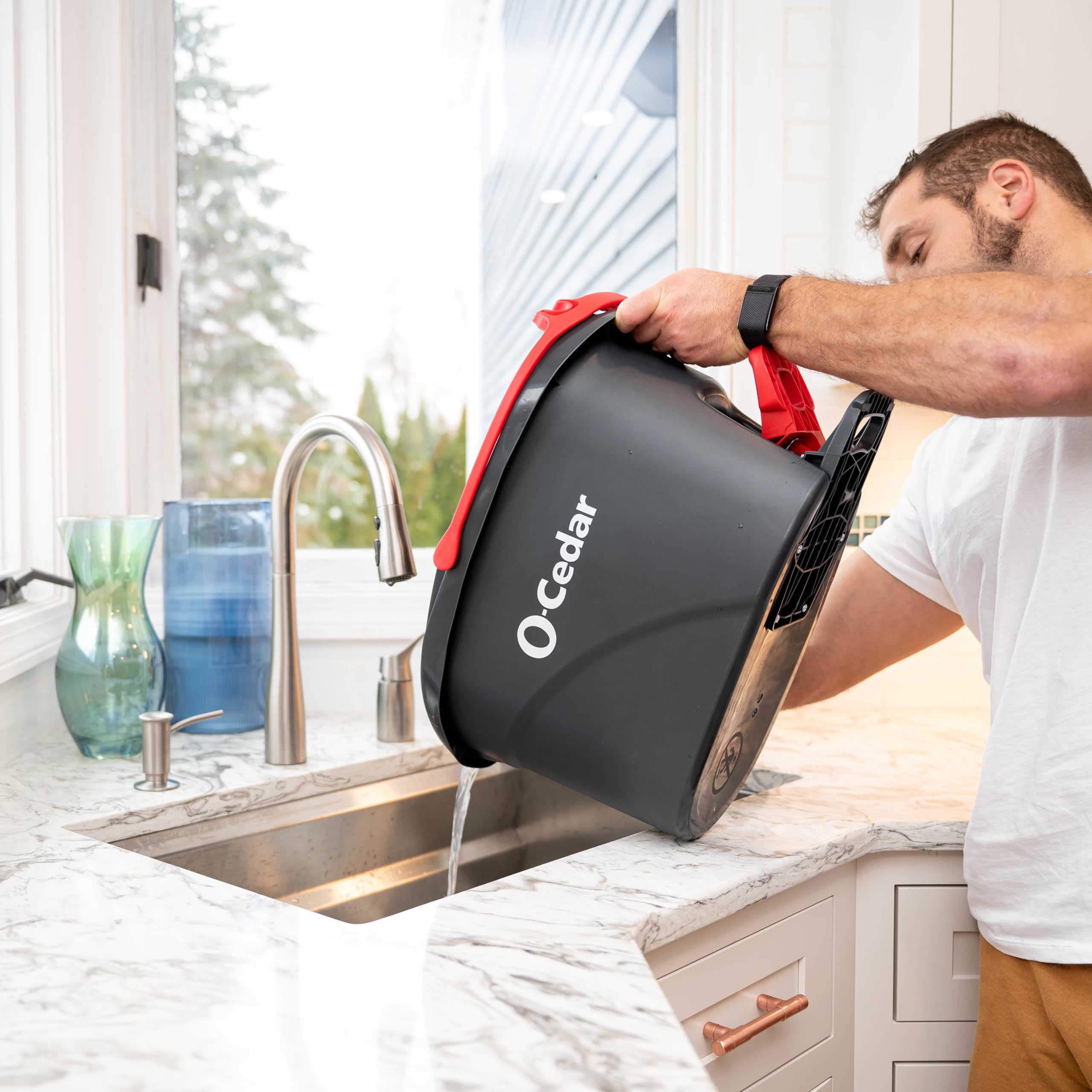 O-Cedar EasyWring Microfiber Spin Mop & Bucket System

