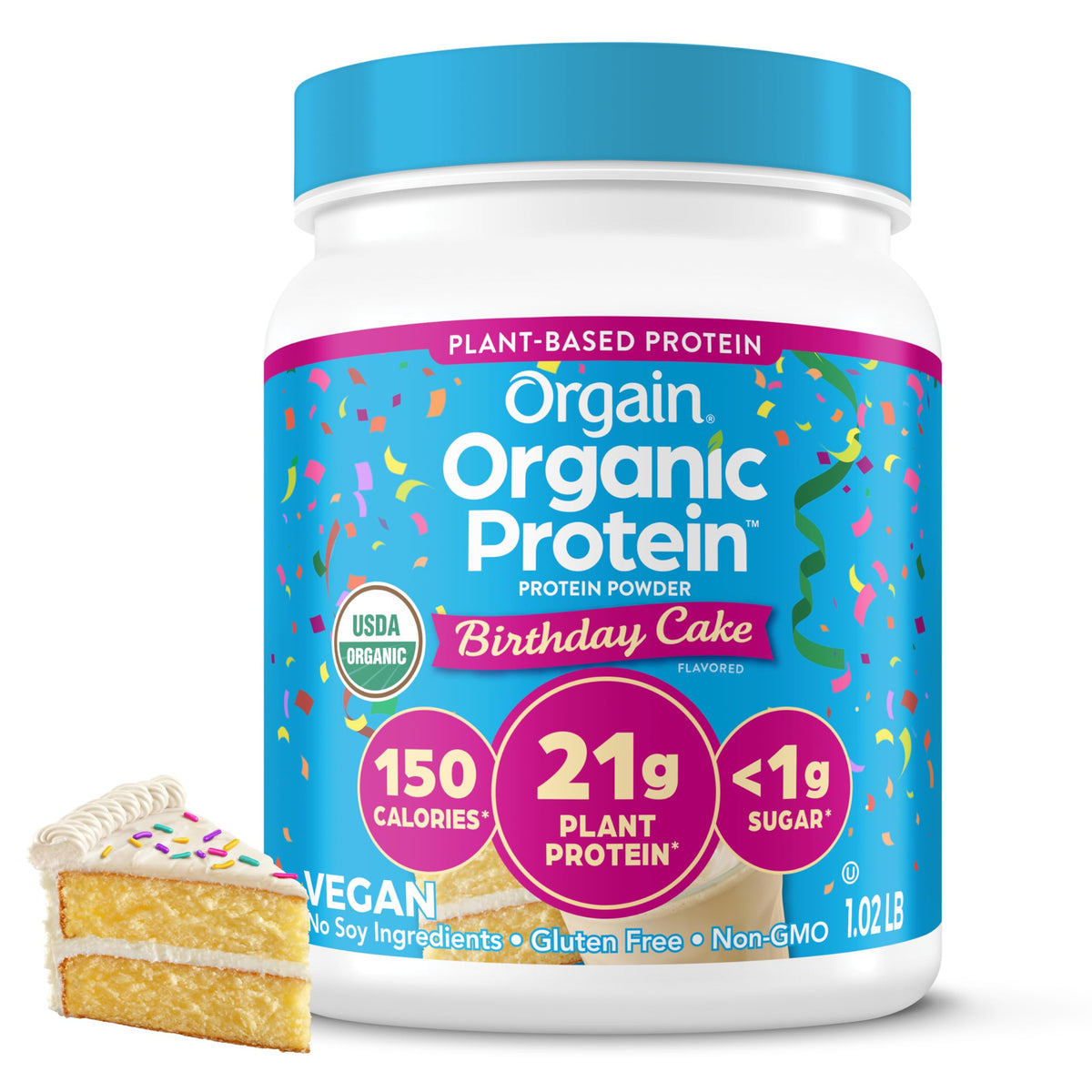 Orgain Organic Vegan Protein Powder - Plant-Based Protein for Shakes & Smoothies