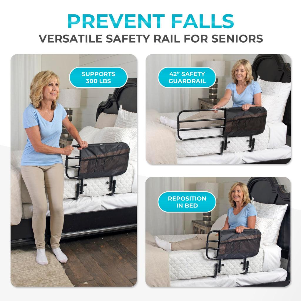 Stander EZ Adjust Bed Rail for Elderly Safety

