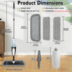 Spray Mop for Floor Cleaning with Microfiber and Swivel

