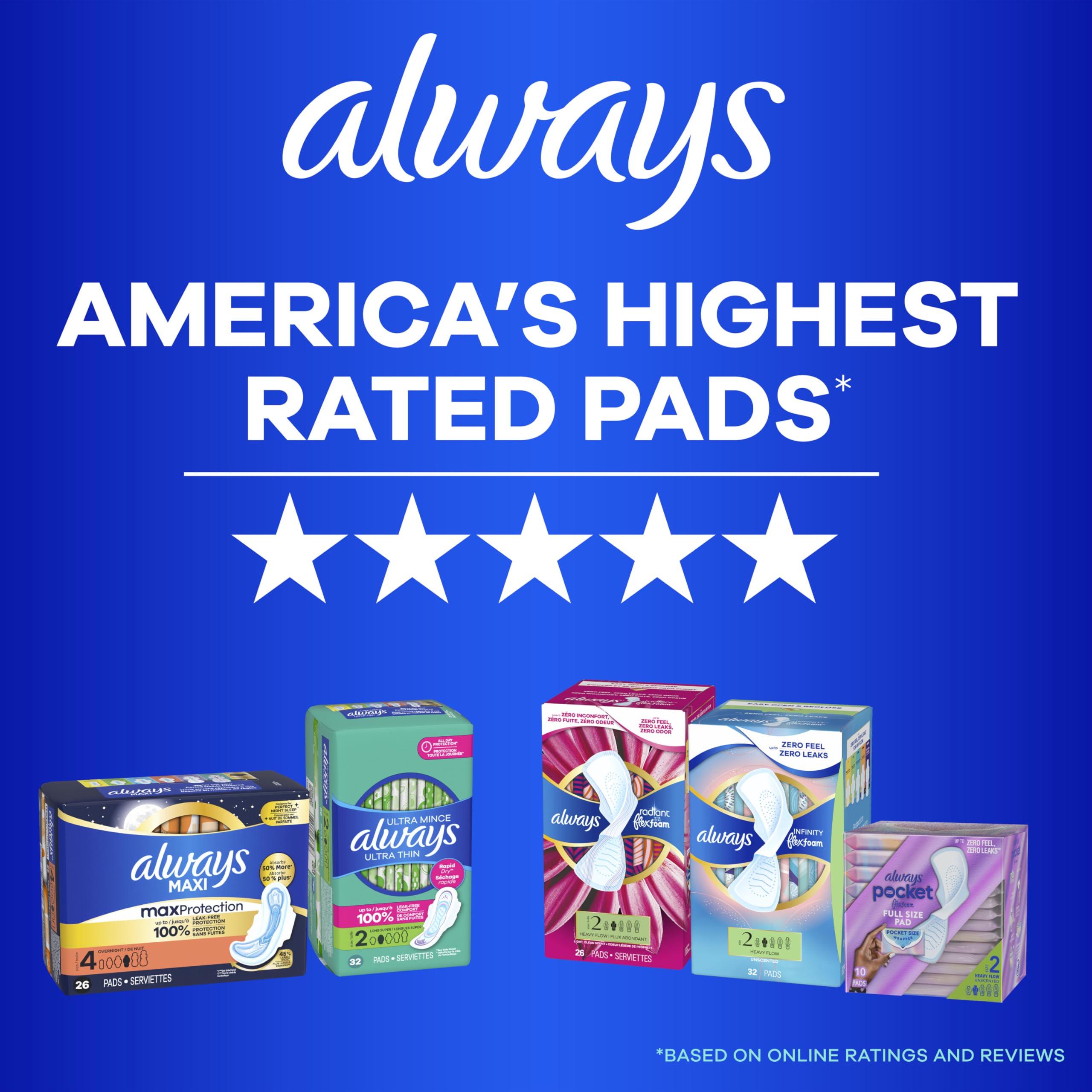 Always Ultra Thin Pads with Wings Leak-Free Protection

