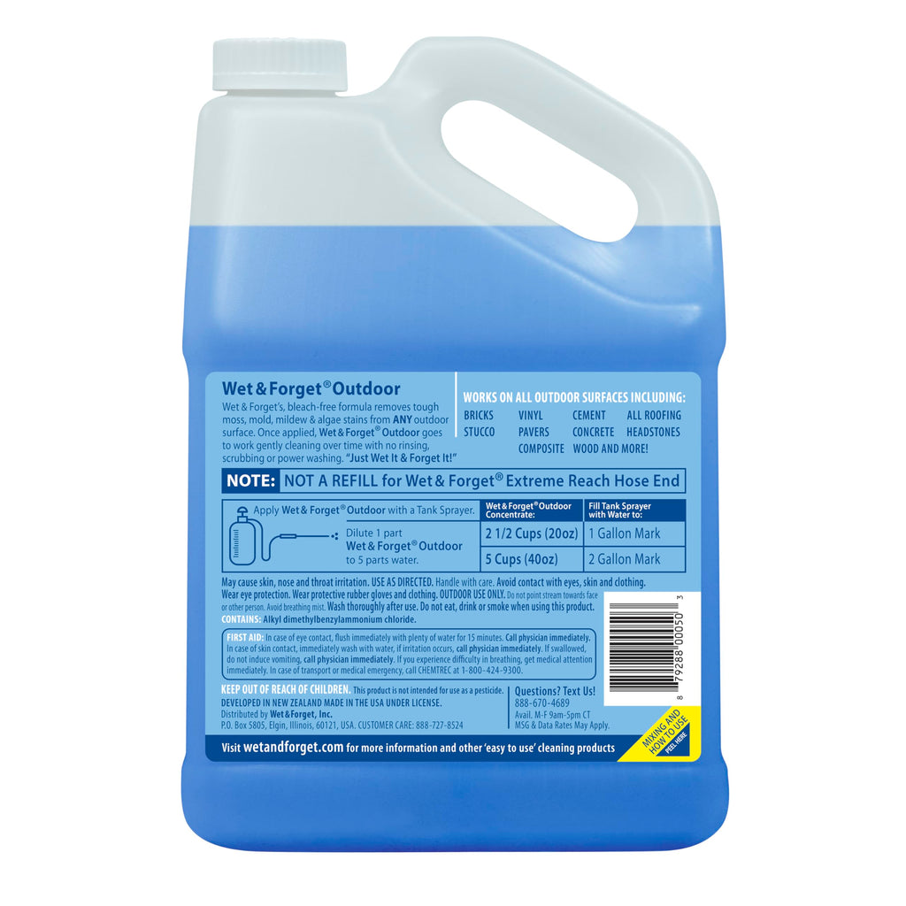Wet & Forget Moss Mold Mildew Algae Stain Remover Concentrate

