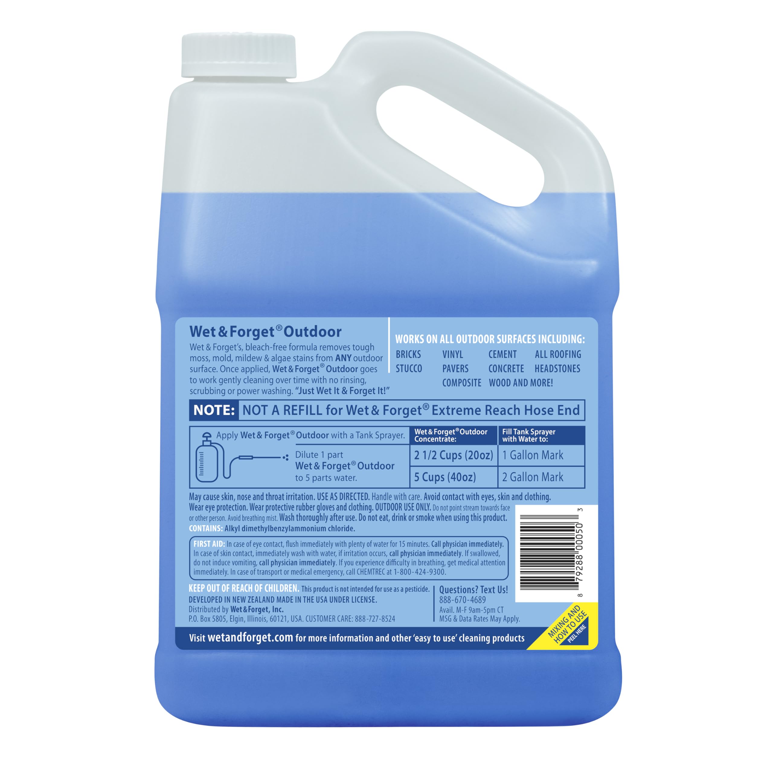 Wet & Forget Moss Mold Mildew Algae Stain Remover Concentrate

