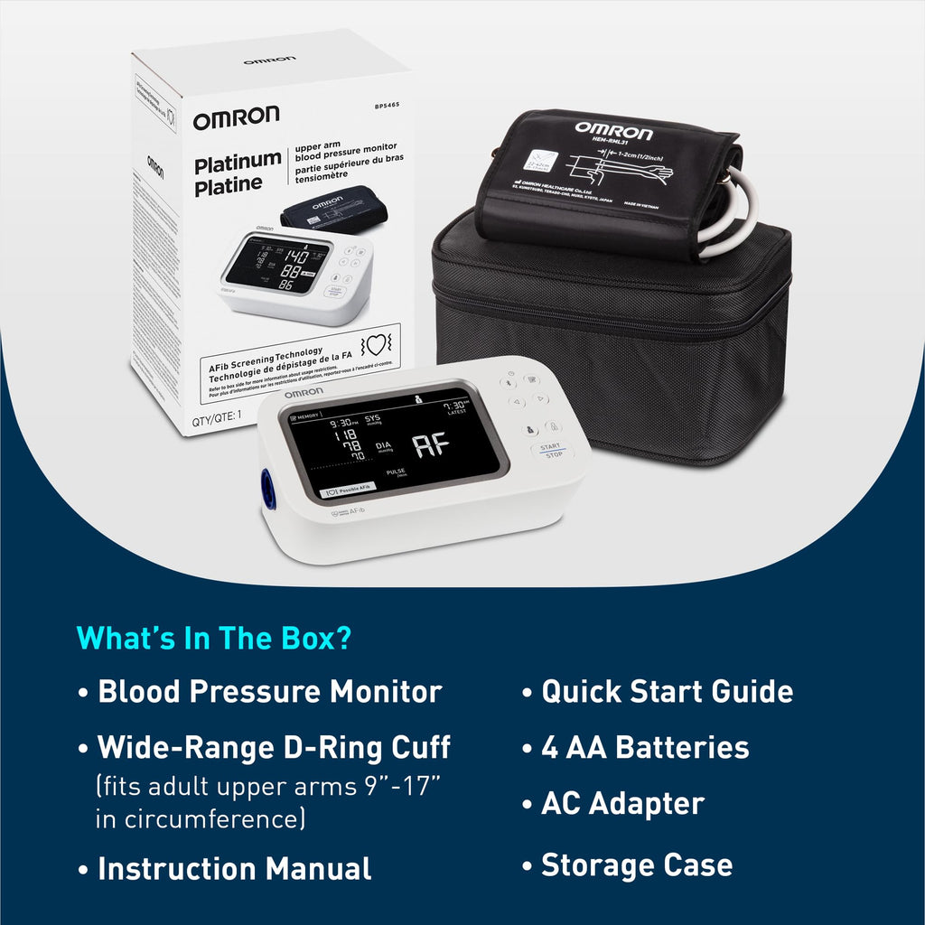 OMRON Platinum Upper Arm Blood Pressure Monitor | Home Use

