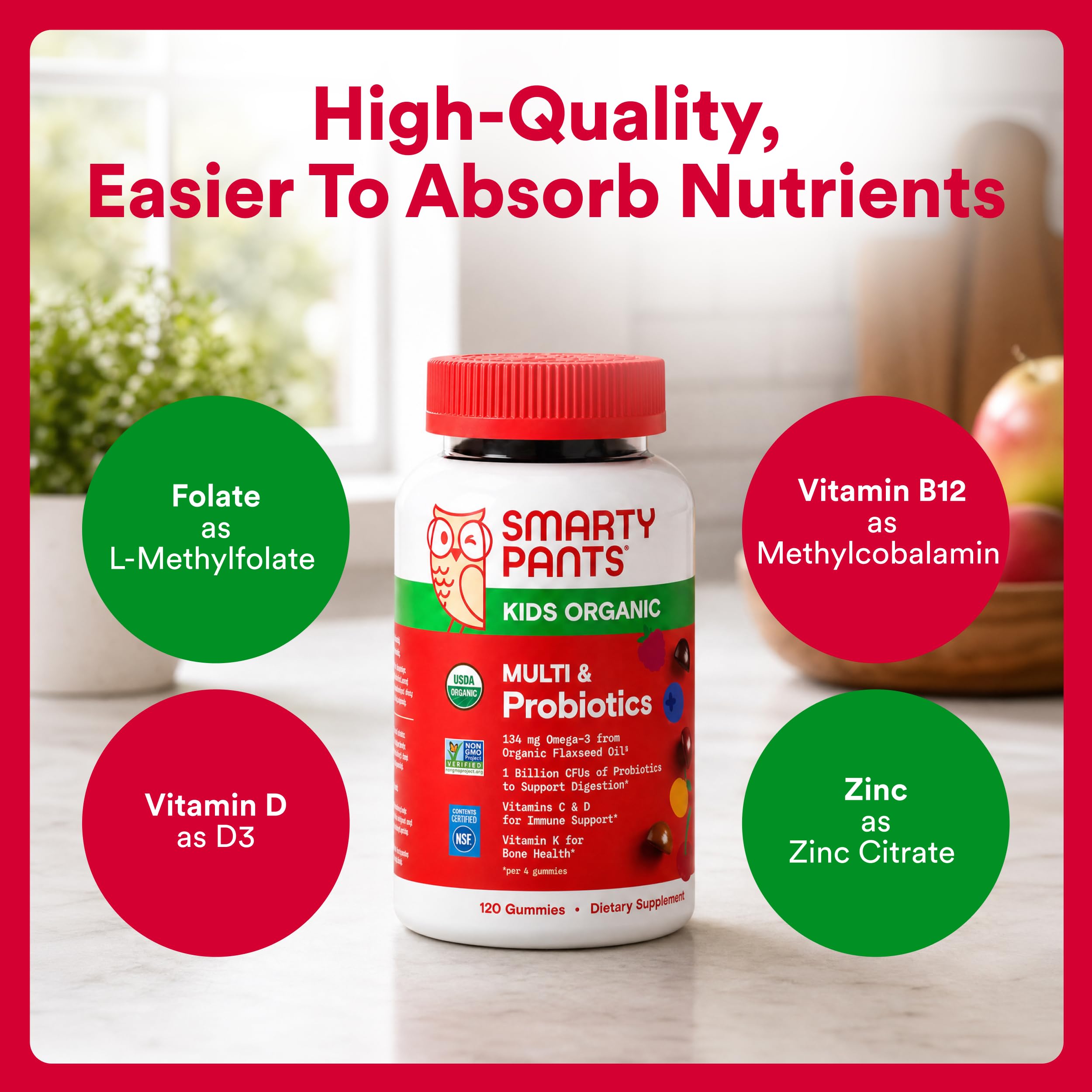 SmartyPants Kids Multivitamin Gummies for Immune Support

