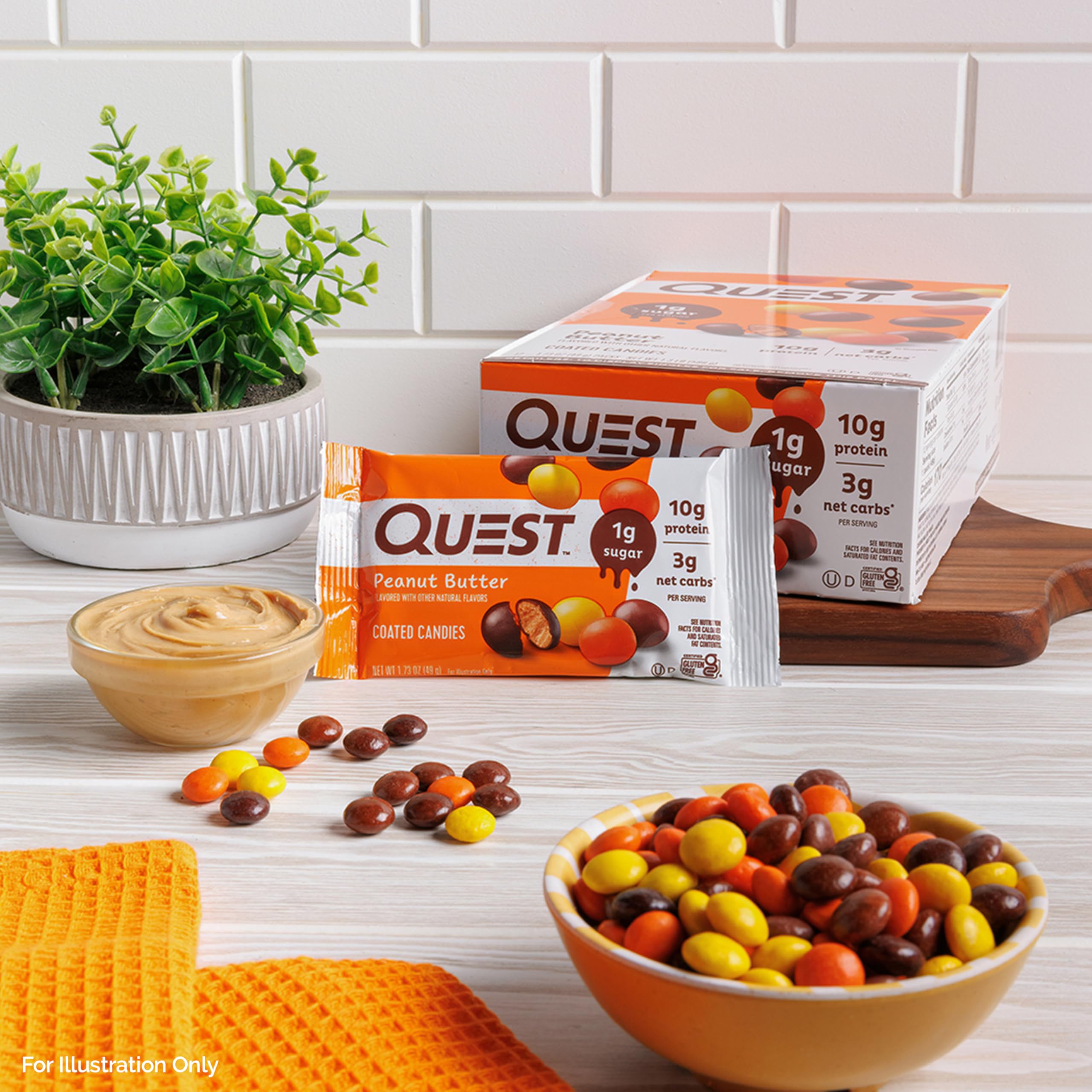Quest Peanut Butter Coated Candies Gluten Free Keto Snack

