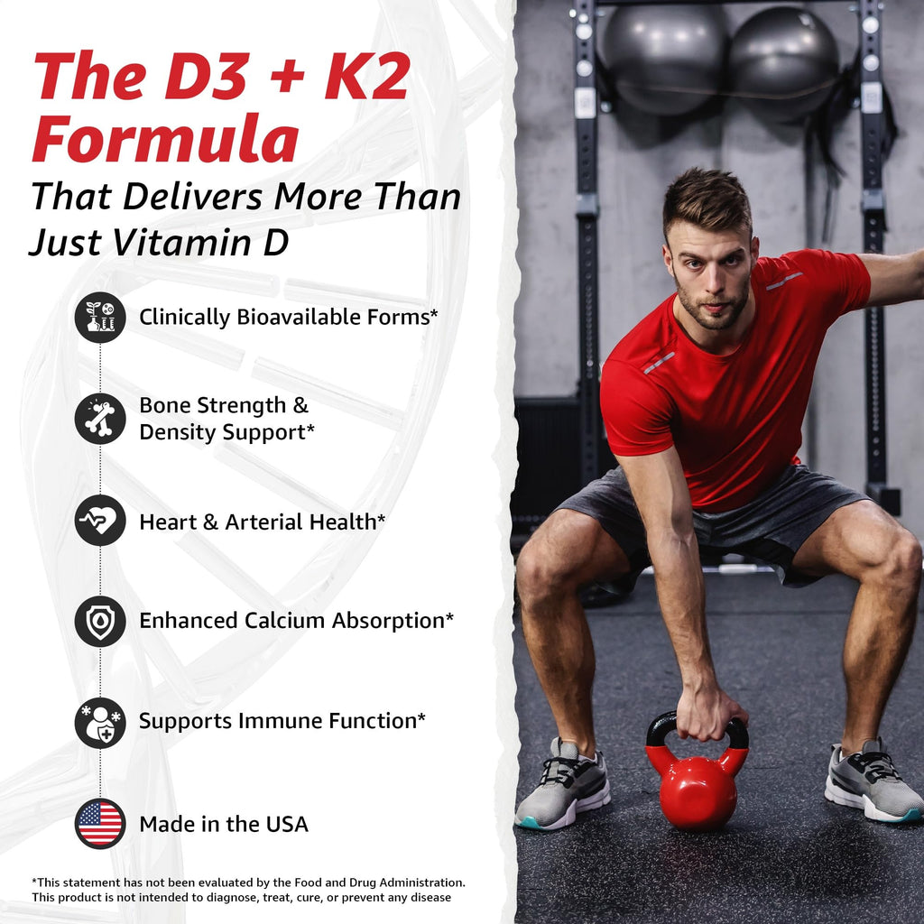 Vitamin D and K Supplement by 10X Health

