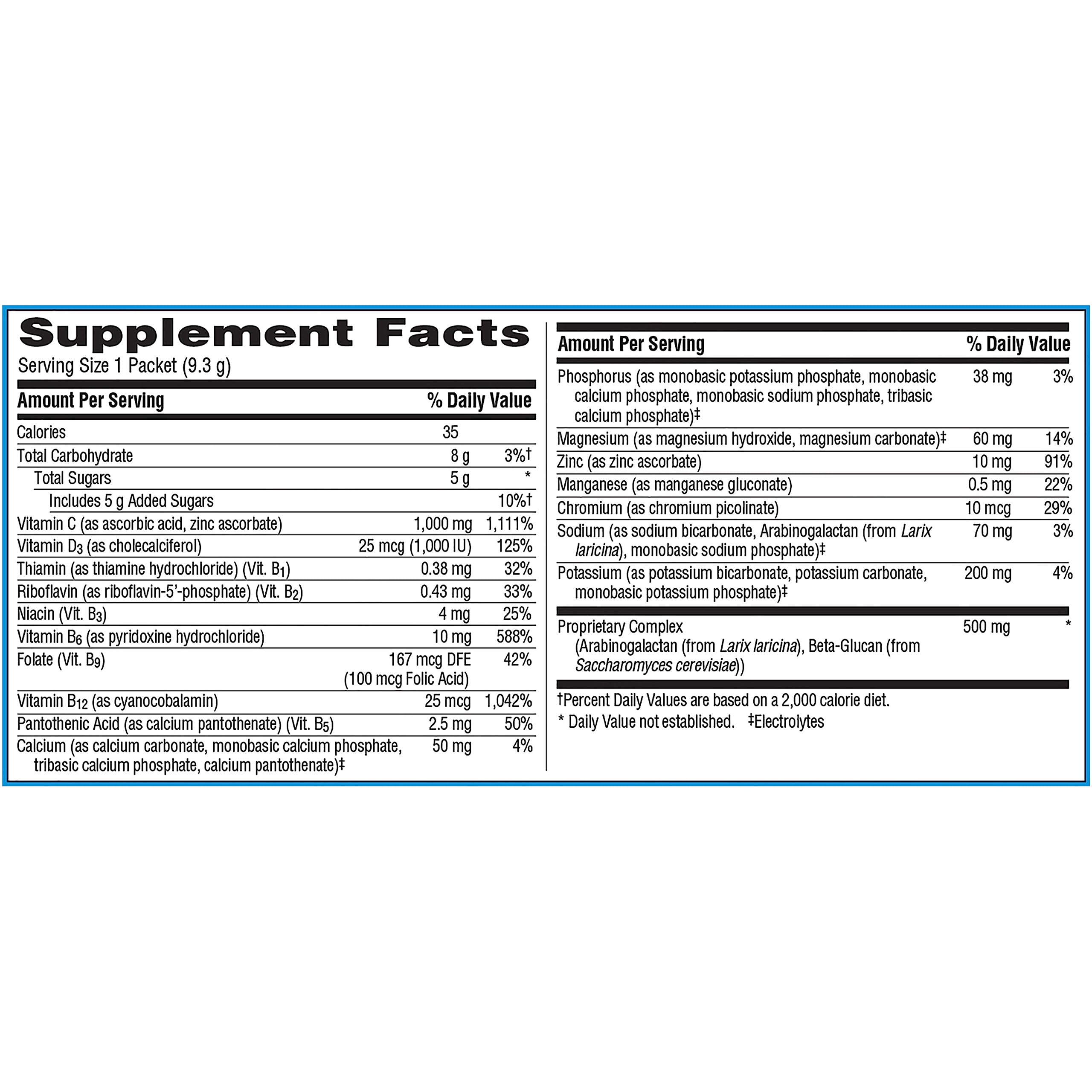 Emergen-C Immune+ Triple Action Immune Powder | BetaVia


