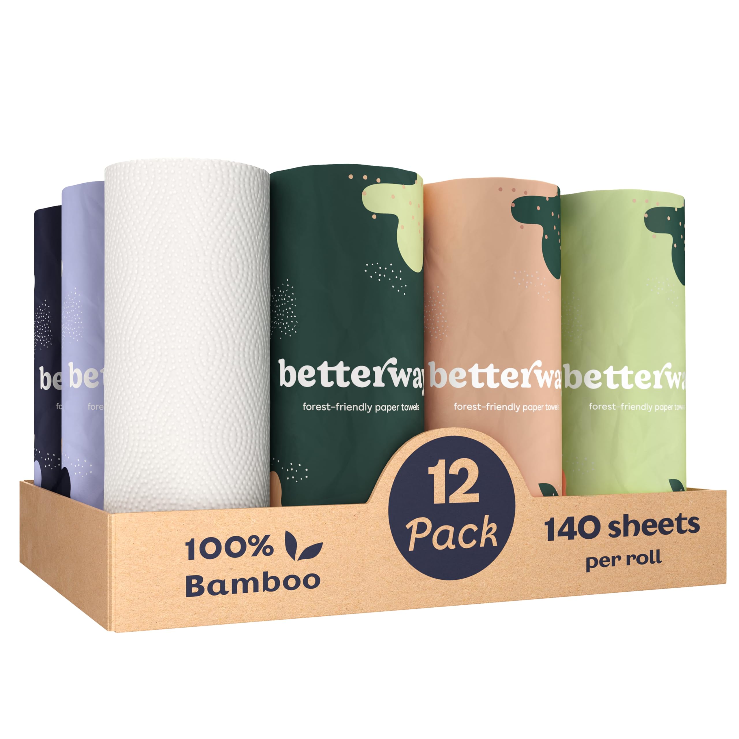 Betterway Bamboo Paper Towels – Tree-Free, Compostable, PFAS-Free