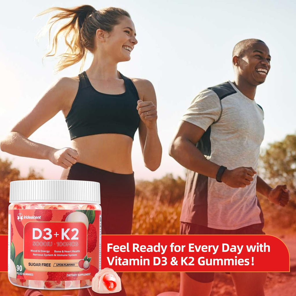 Vitamin D3 K2 Gummies Sugar Free for Bone & Immune Health

