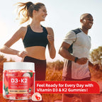 Vitamin D3 K2 Gummies Sugar Free for Bone & Immune Health

