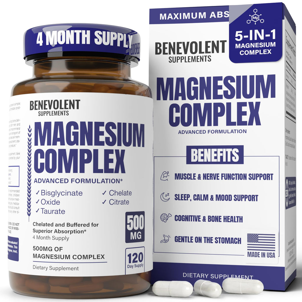 Benevolent Magnesium Complex Supplement for Sleep and Muscle Health
