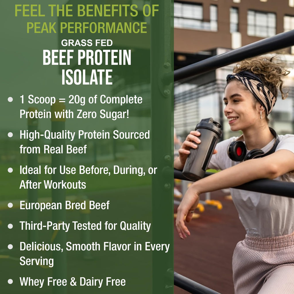 Grass Fed Beef Protein Isolate Powder - Lactose Free

