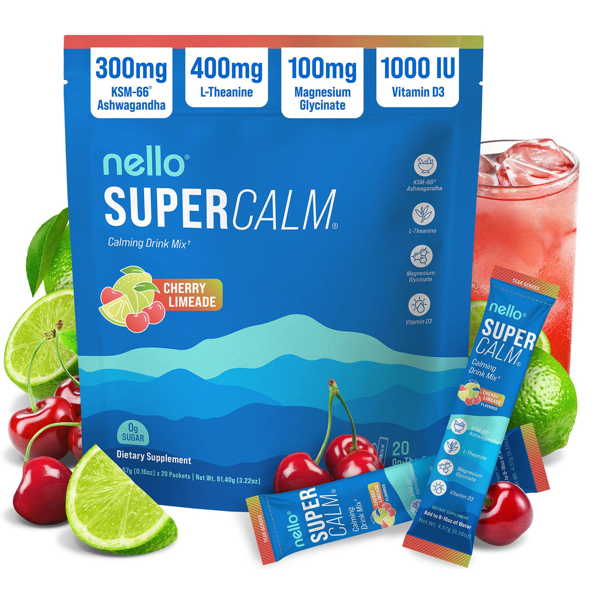 Nello SuperCalm Powdered Drink Mix Adaptogenic Sleep Support