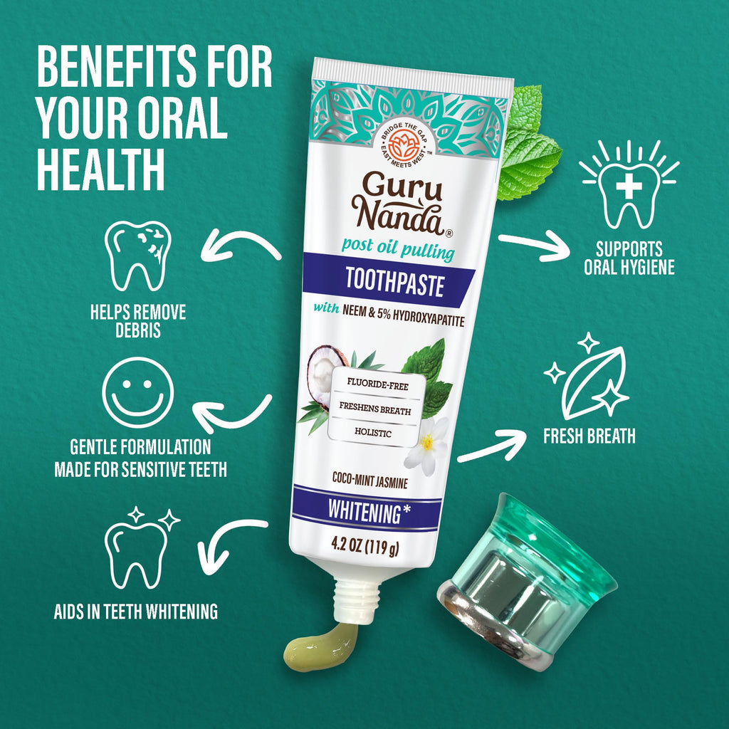 GuruNanda Hydroxyapatite Toothpaste Neem Xylitol Whitening

