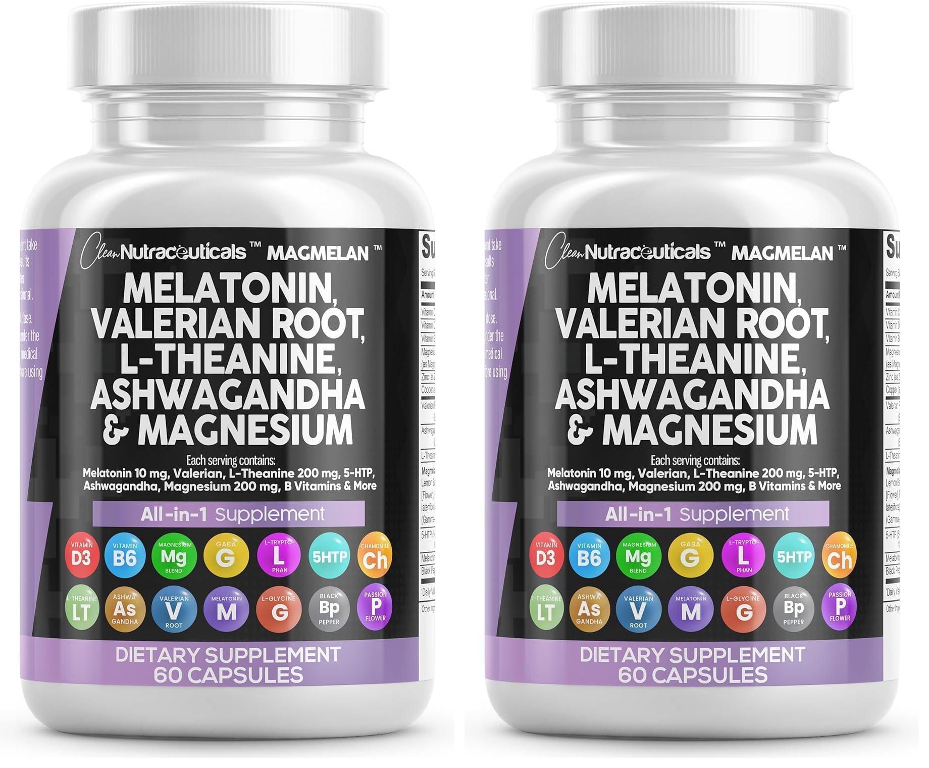 Clean Nutraceuticals Melatonin Sleep Support with L-Theanine