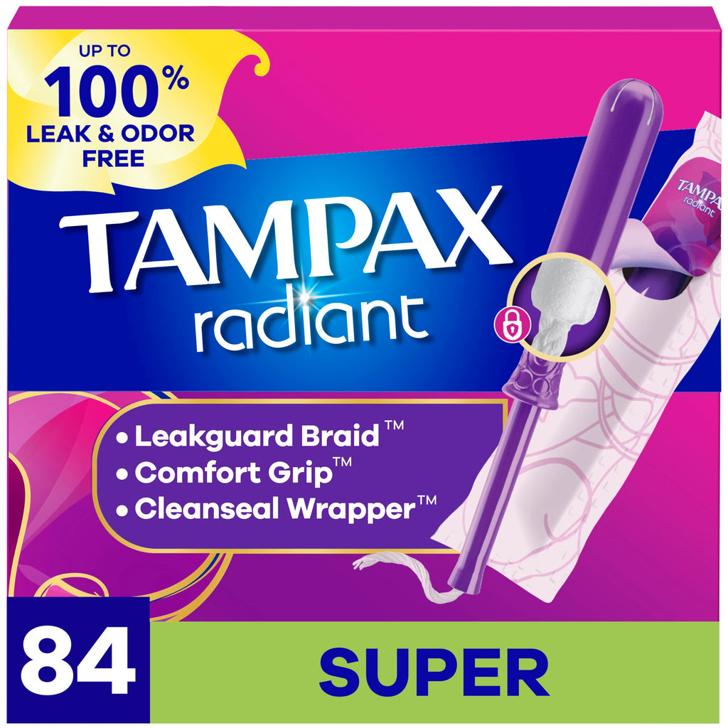Tampax Radiant Tampons with LeakGuard Braid | Protection

