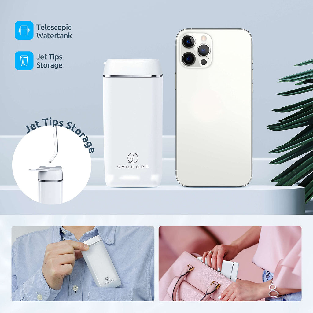 SYNHOPE Water Flosser Portable Cordless Oral Irrigator

