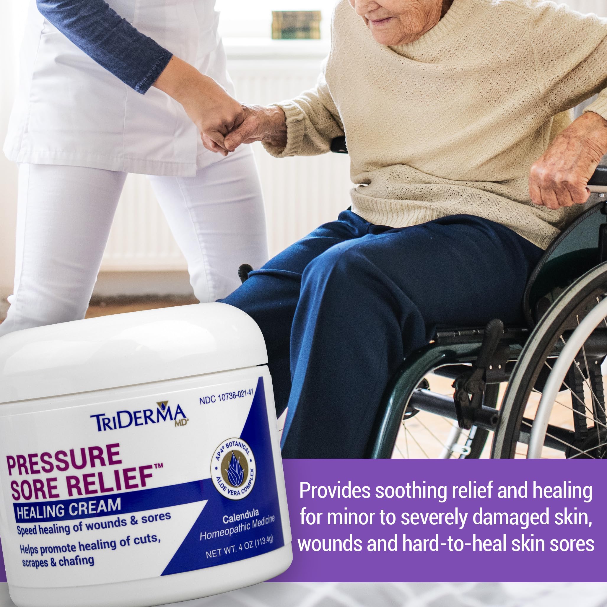 TriDerma MD Pressure Sore Relief Healing Cream - Bed Sores

