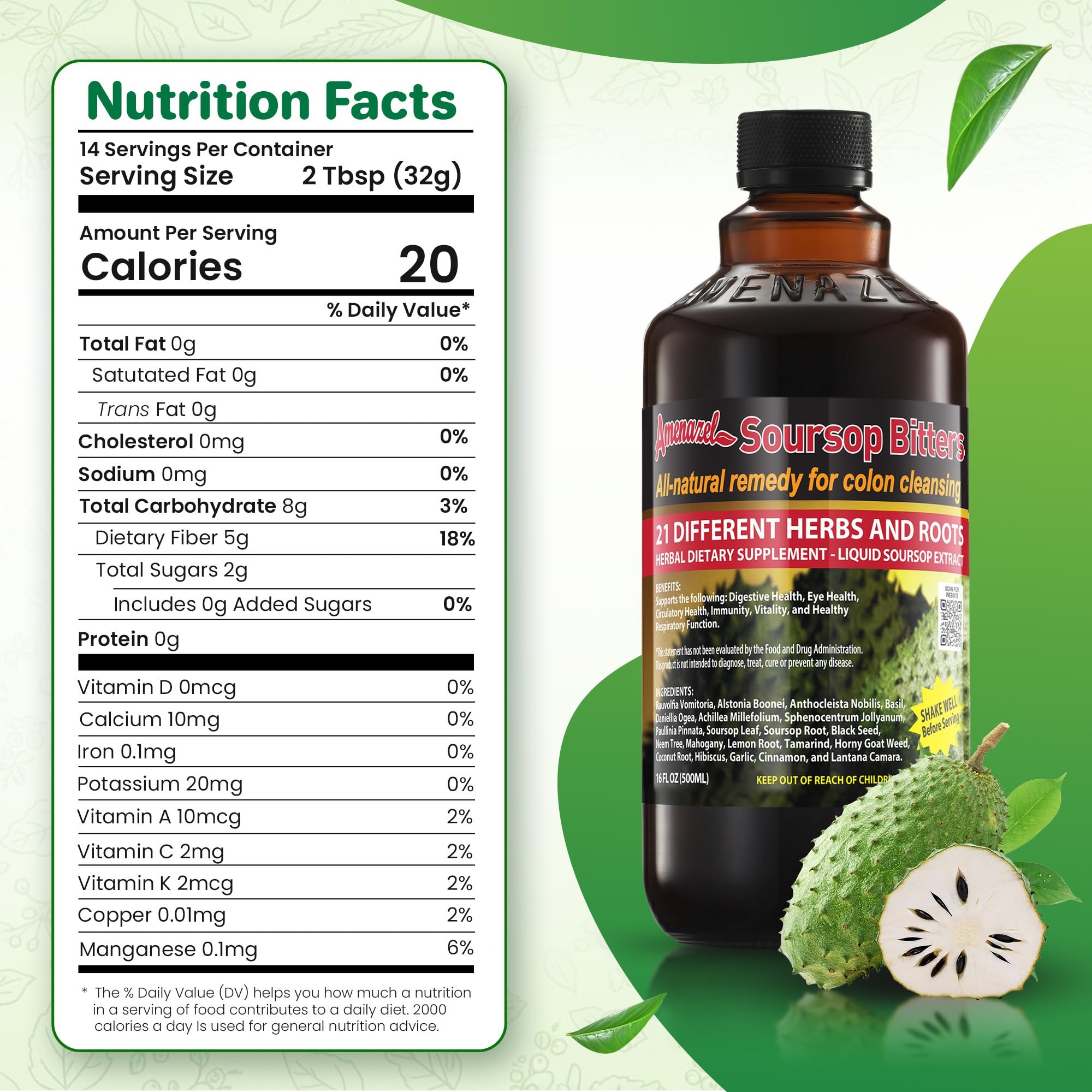 Amenazel Organic Bitters | 16 fl oz

