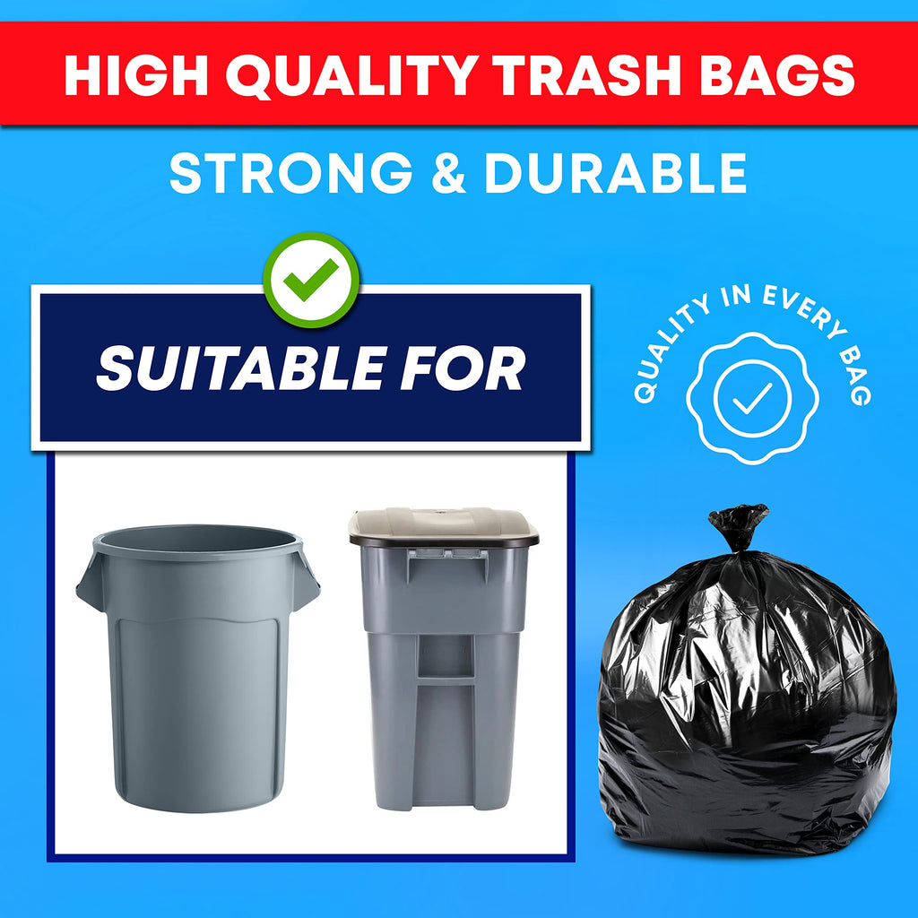 Tasker 55 Gallon Heavy Duty Trash Bags | Contractor Grade

