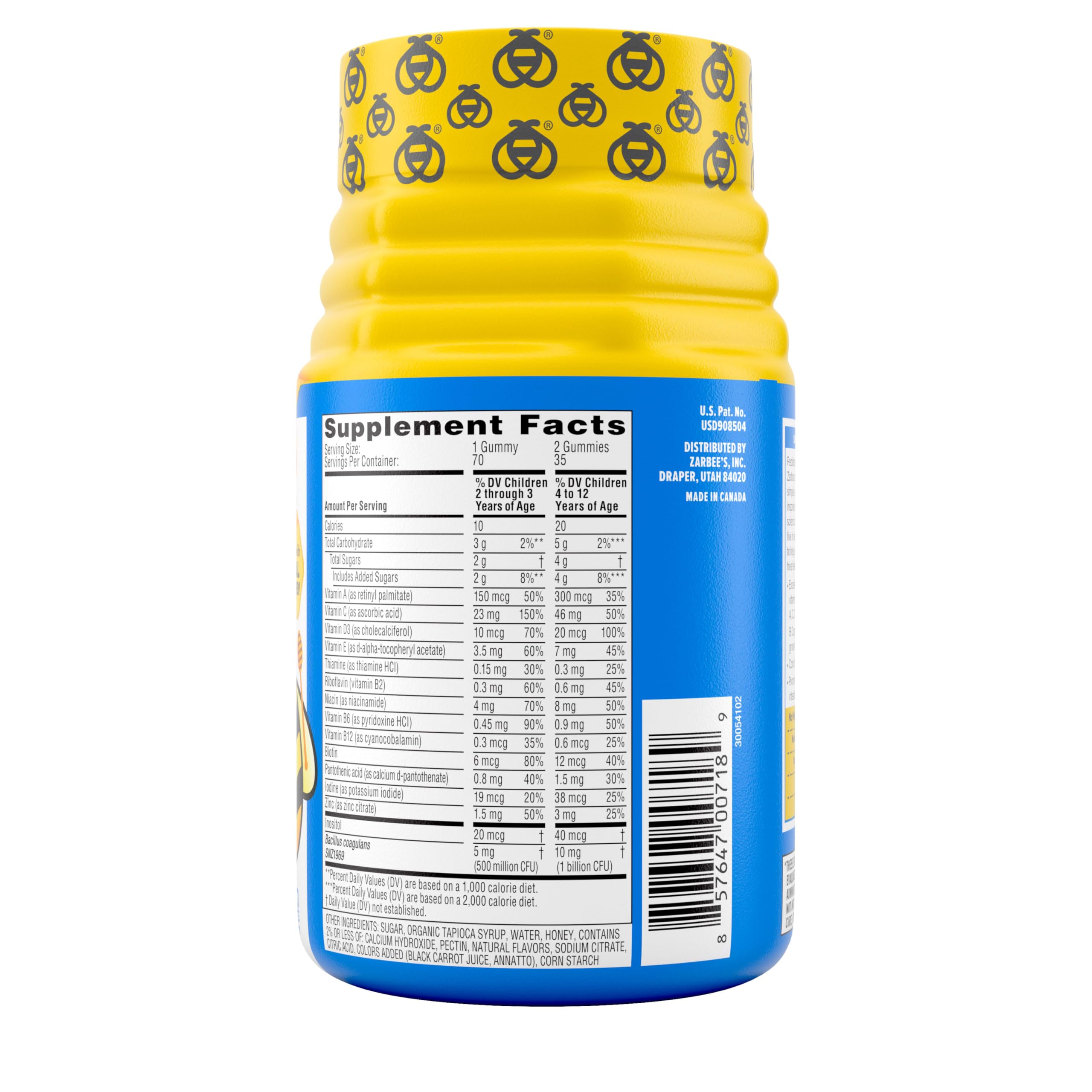 Zarbee's Kid's Complete Multivitamin + Probiotic Gummies

