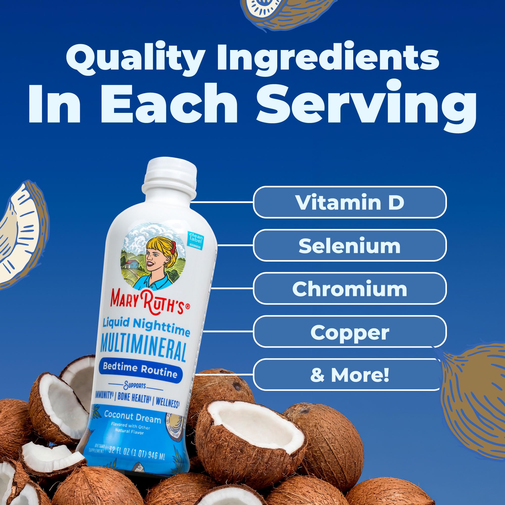 MaryRuth's Nighttime Multimineral Melatonin-Free Sleep

