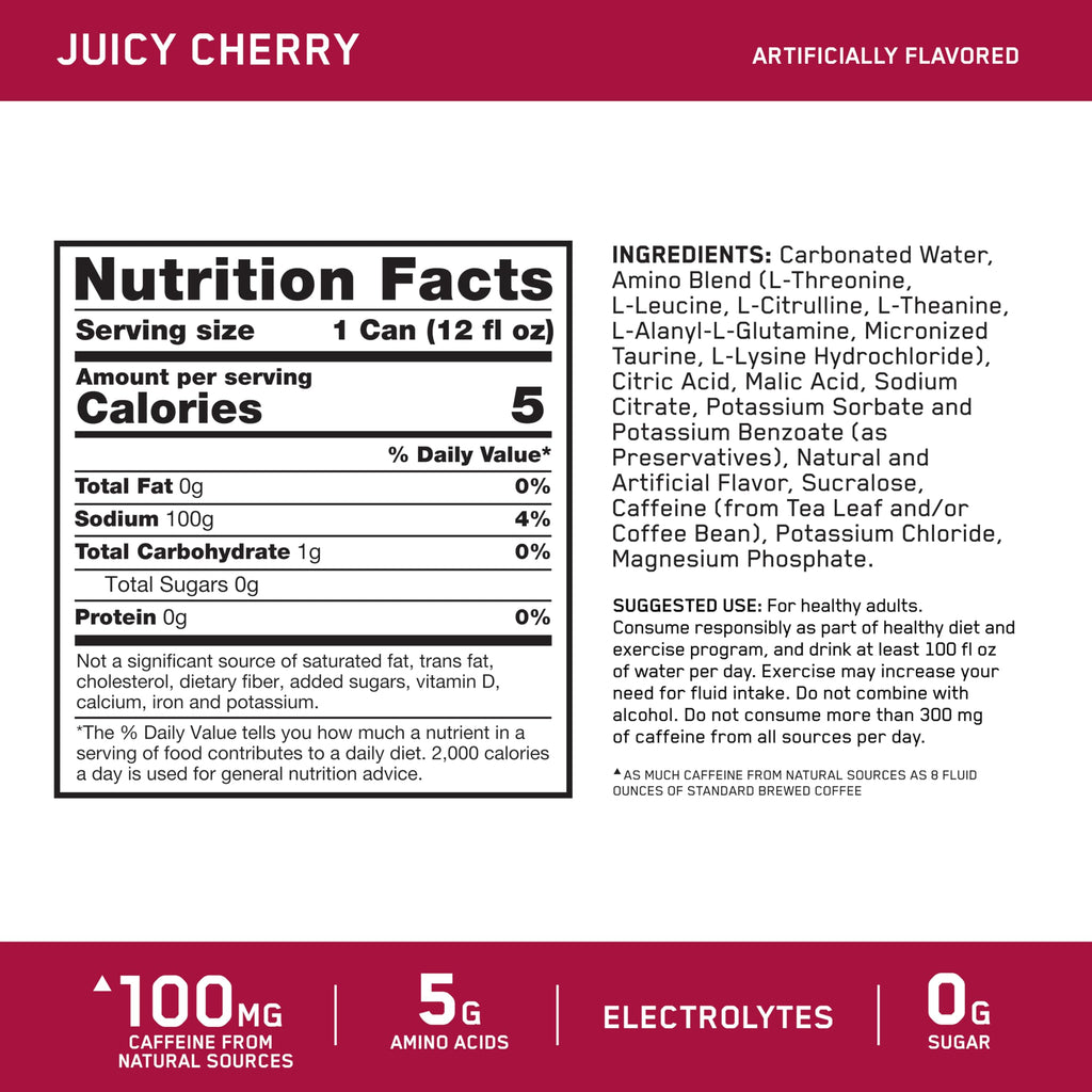 Amino Energy Sparkling Optimum Nutrition Hydration

