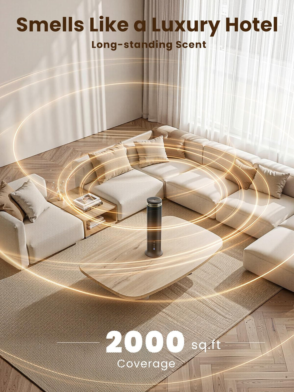 Waterless Diffuser with Hotel-Inspired Oils for Large Spaces

