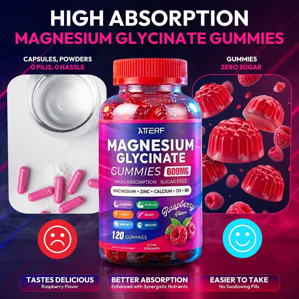 ATTERF Magnesium Glycinate Gummies Sugar Free Vegan

