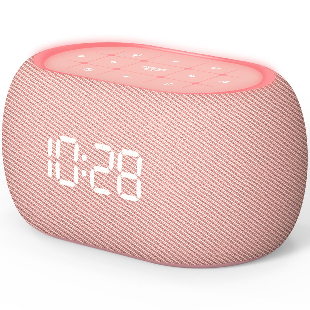 ANJANK Sound Machine Alarm Clock with Bluetooth Speaker