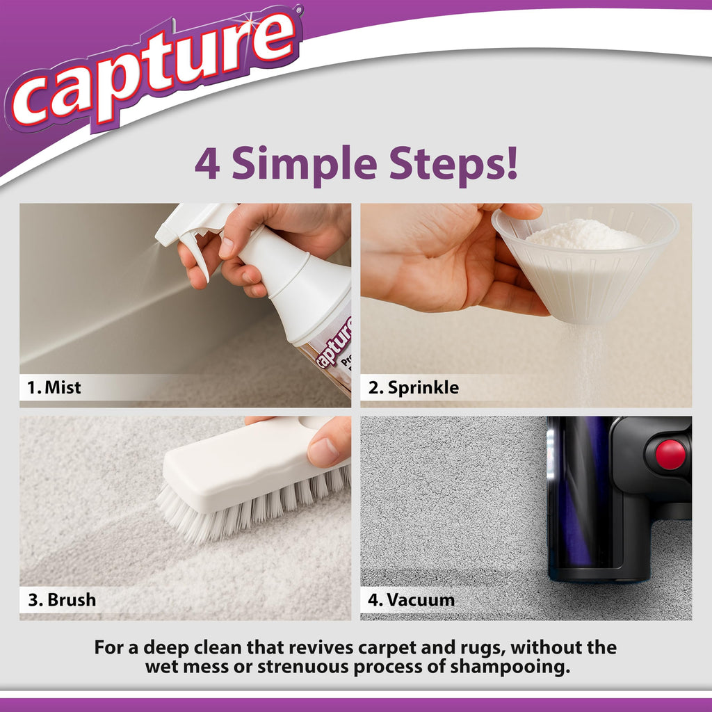 Capture Carpet & Rug Dry Cleaner Powder | Deodorizer

