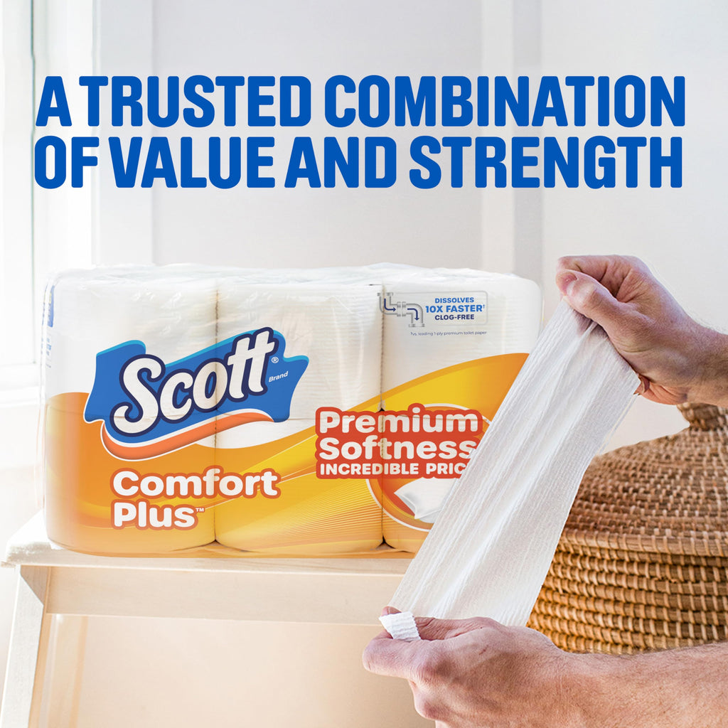 Scott ComfortPlus Toilet Paper Septic-Safe, Soft & Strong

