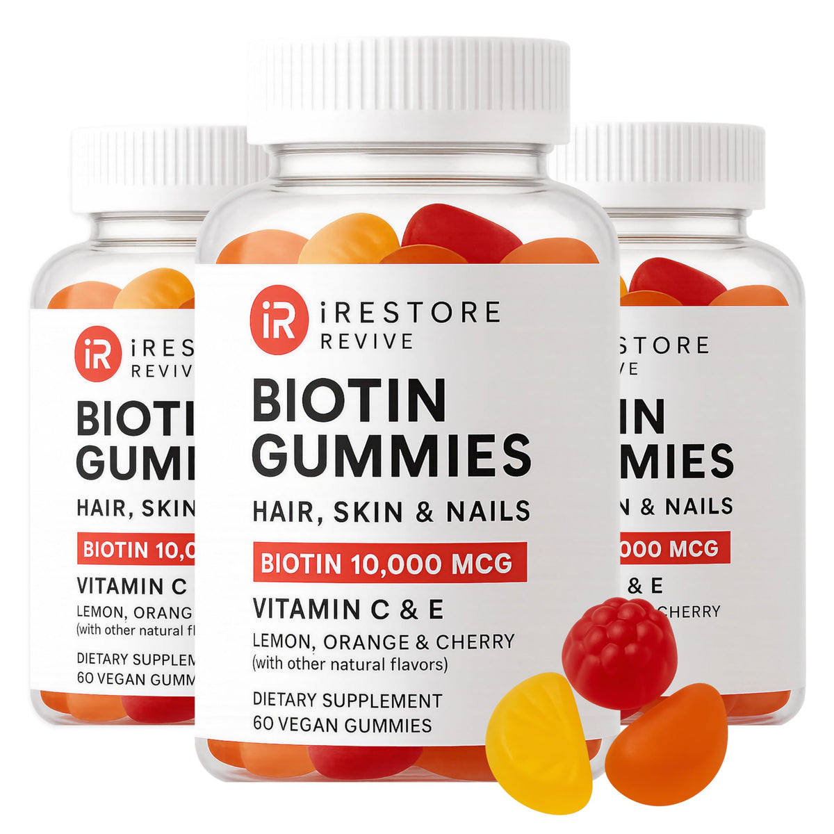 iRestore Biotin Gummies for Hair, Skin & Nails – Vegan